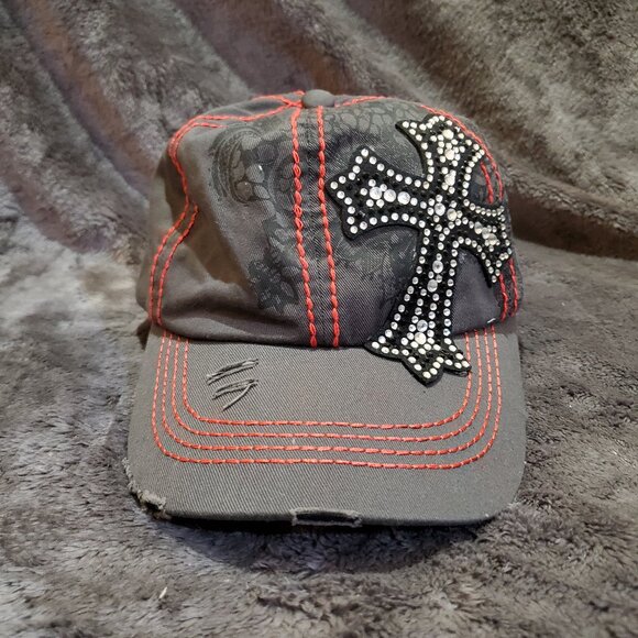 Way-West Adjustable Distressed Rhinestone Stylish Hat Baseball Cap - Picture 1 of 9
